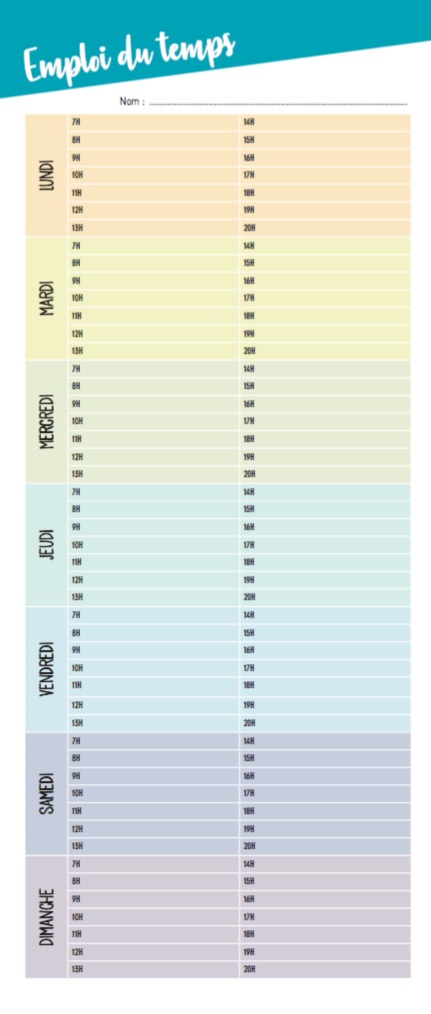 Mini Frigobloc Mensuel Calendrier D Orga Familiale Mois Sept