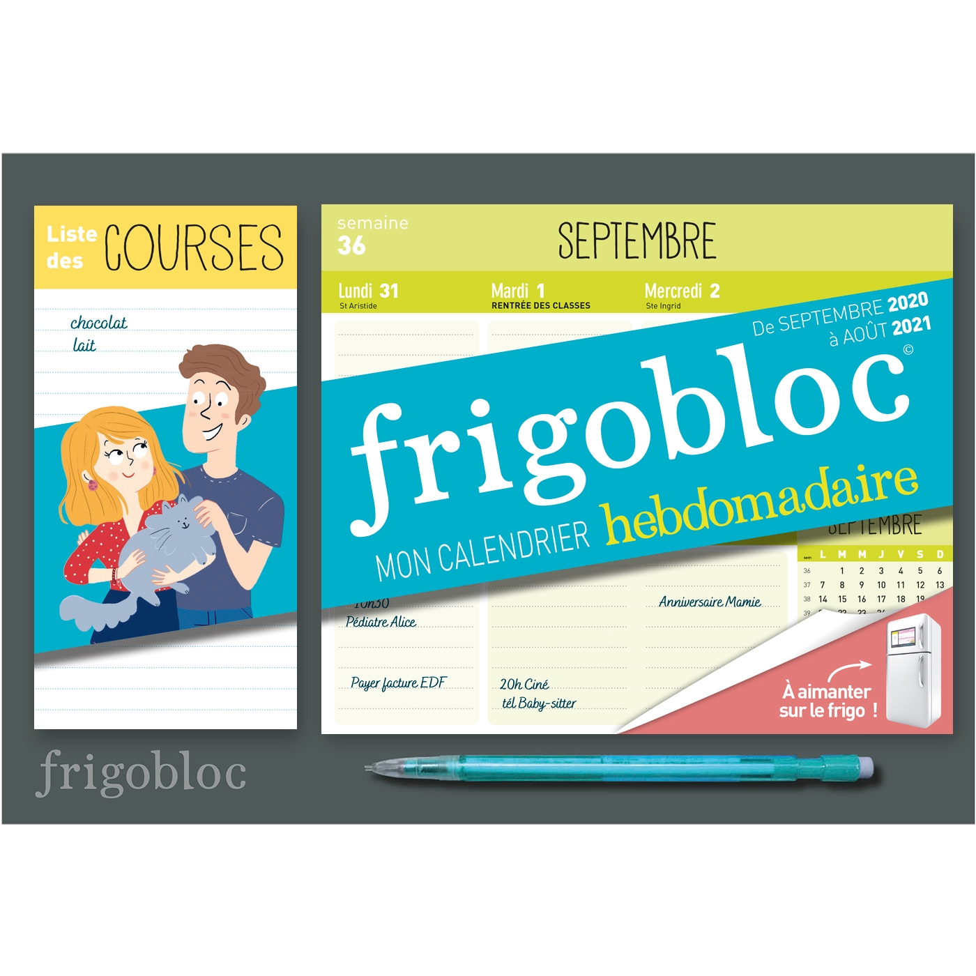 Mini Frigobloc Hebdomadaire 2021 Calendrier D Orga Familiale